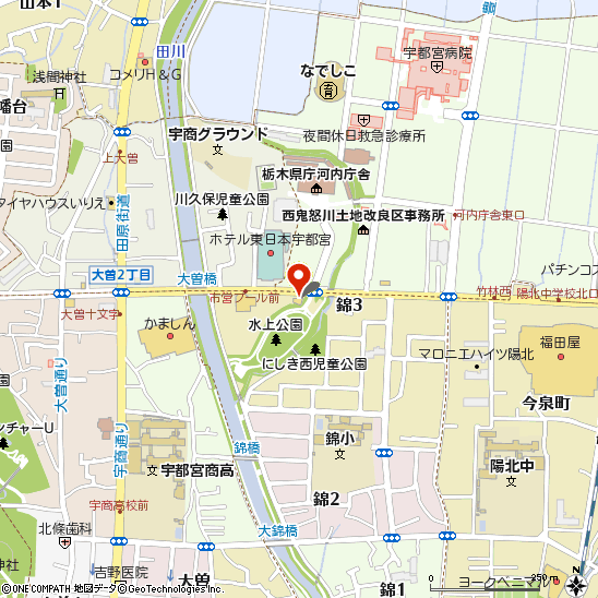 ミスタータイヤマン　宇都宮錦店付近の地図